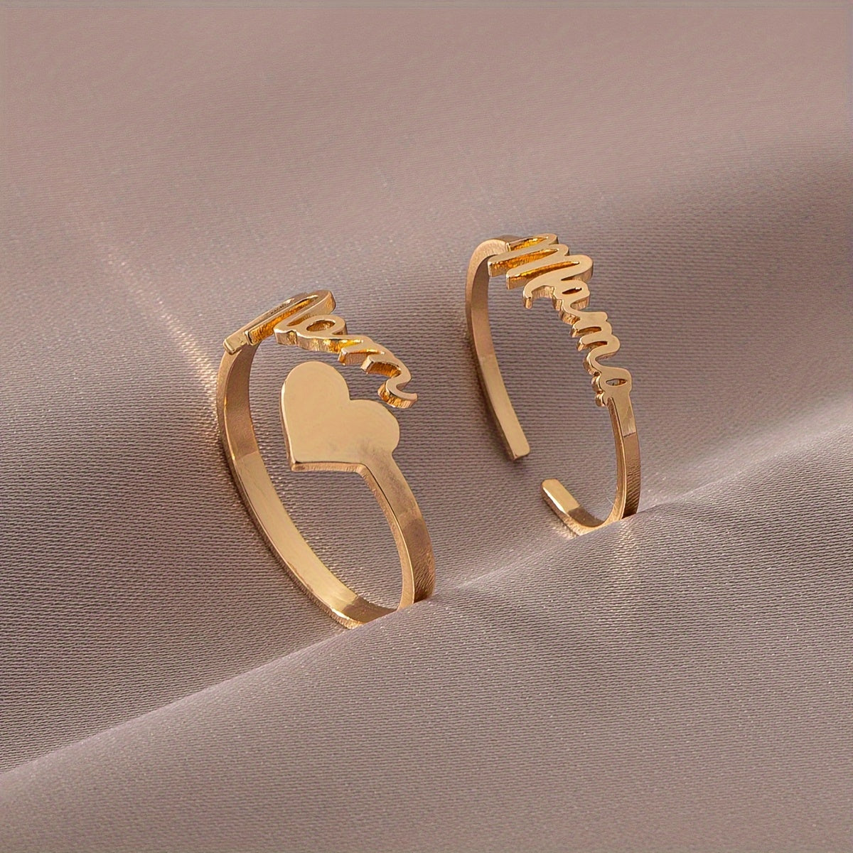 Adjustable “MOM” Letter Ring – Elegant Mother’s Day Gift