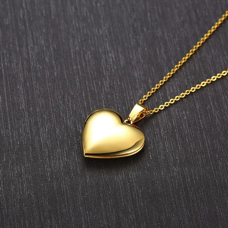 Heart Photo Locket Necklace