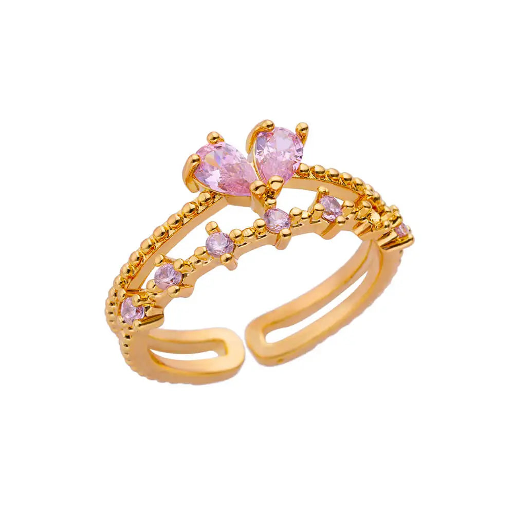 Golden Zircon Ring
