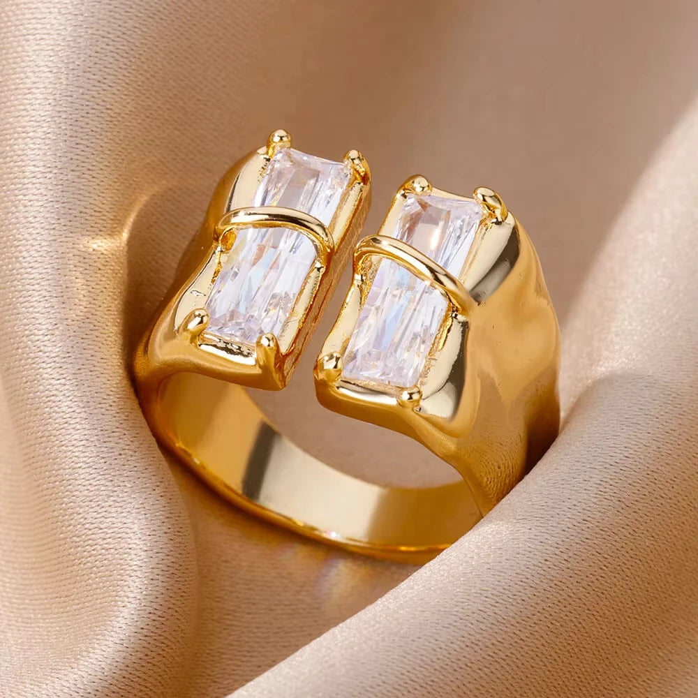 Adjustable Crystal Ring