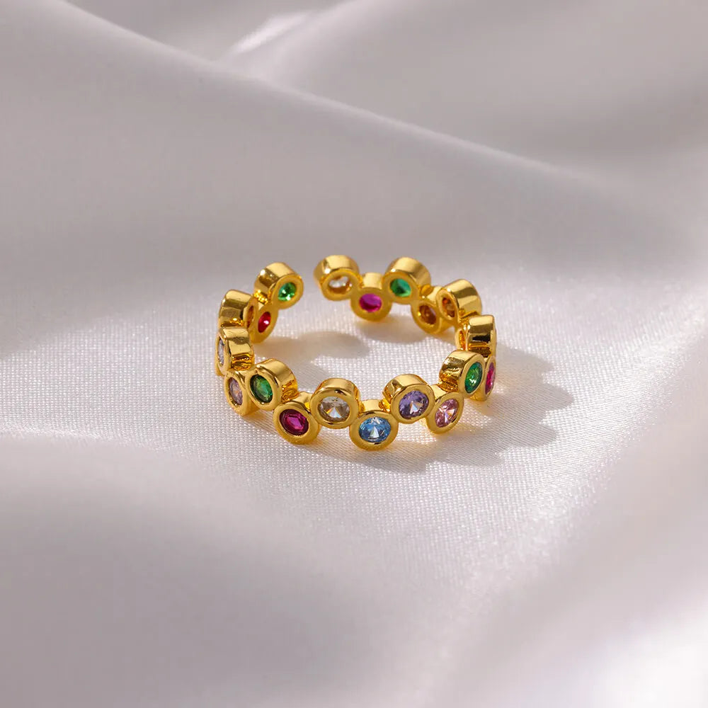 Golden Zircon Ring