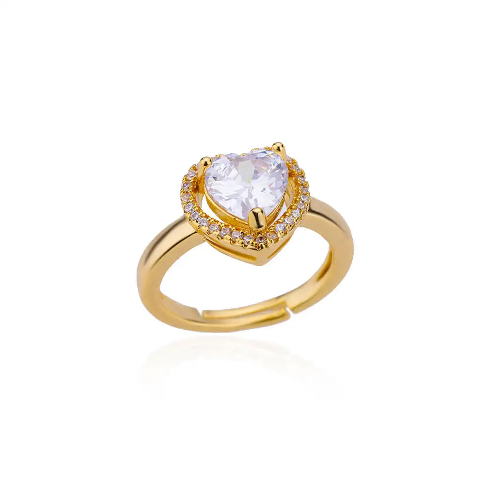 Golden Zircon Ring