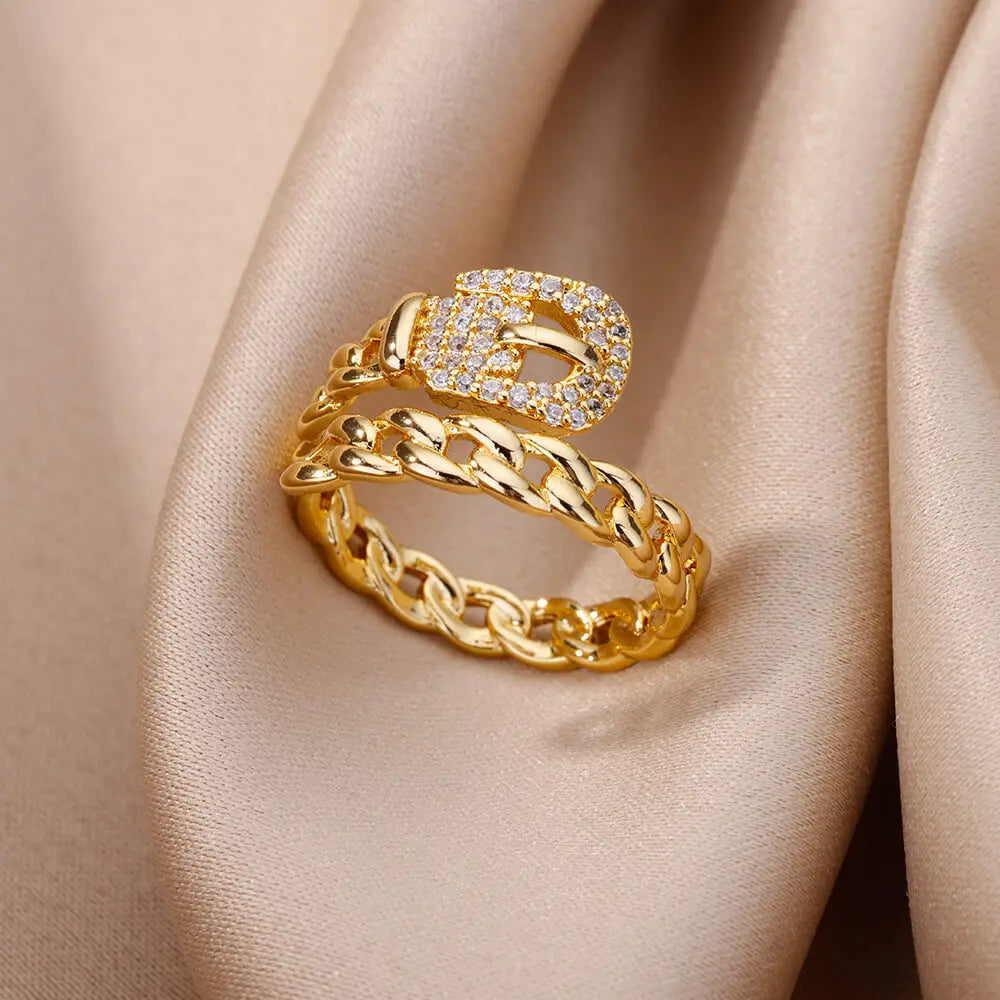 Adjustable Crystal Ring