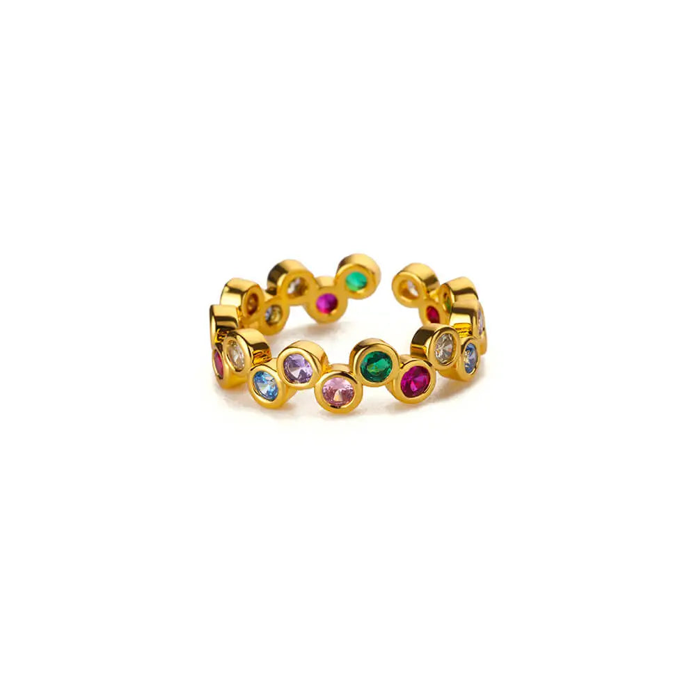 Golden Zircon Ring