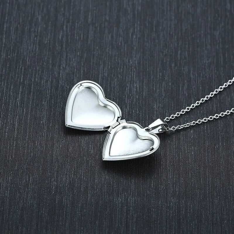 Heart Photo Locket Necklace