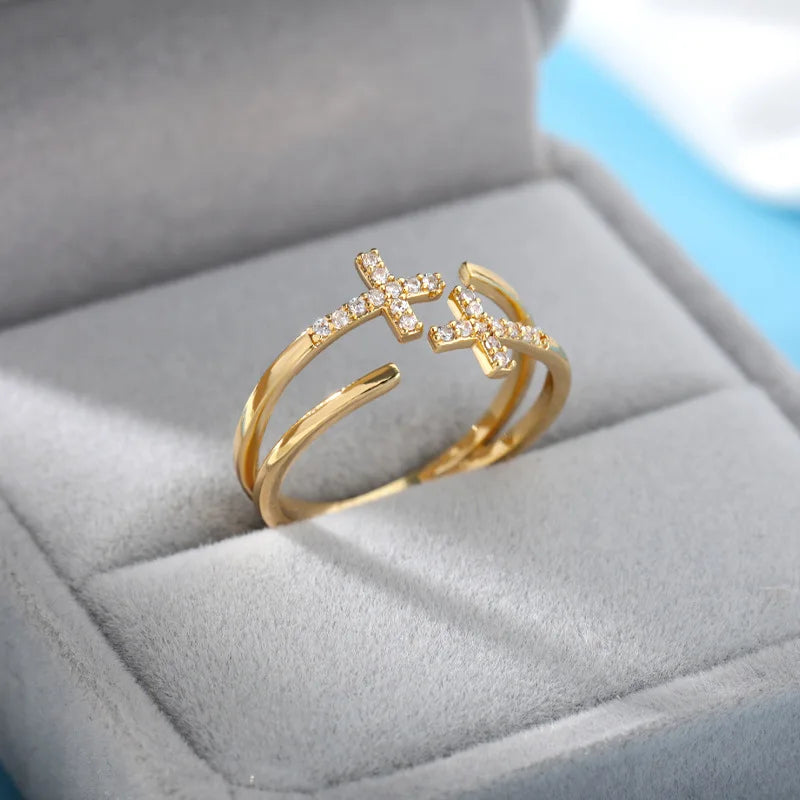 Adjustable Crystal Ring