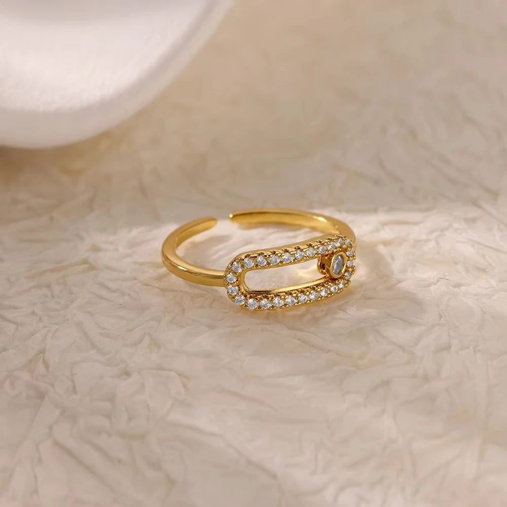 Adjustable Crystal Ring