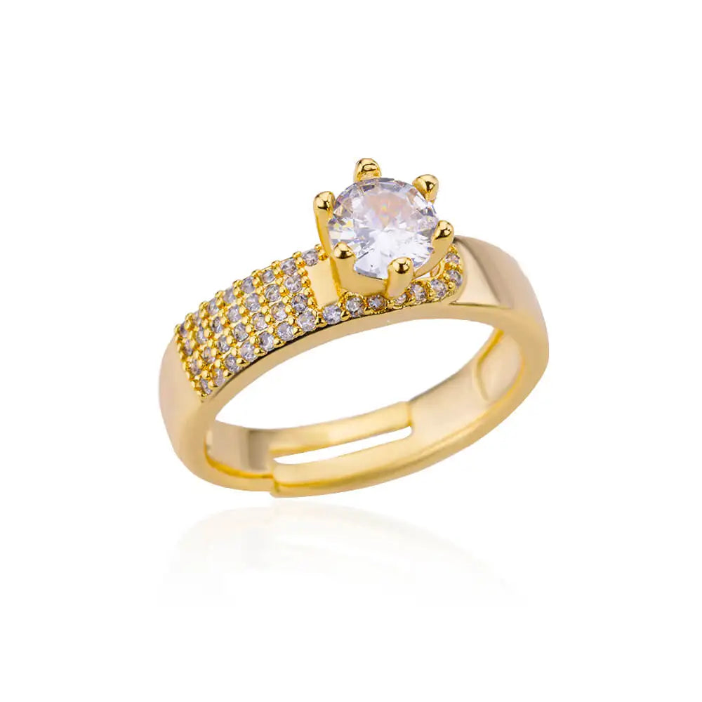 Golden Zircon Ring