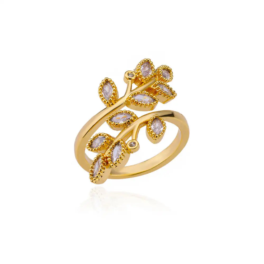 Golden Zircon Ring