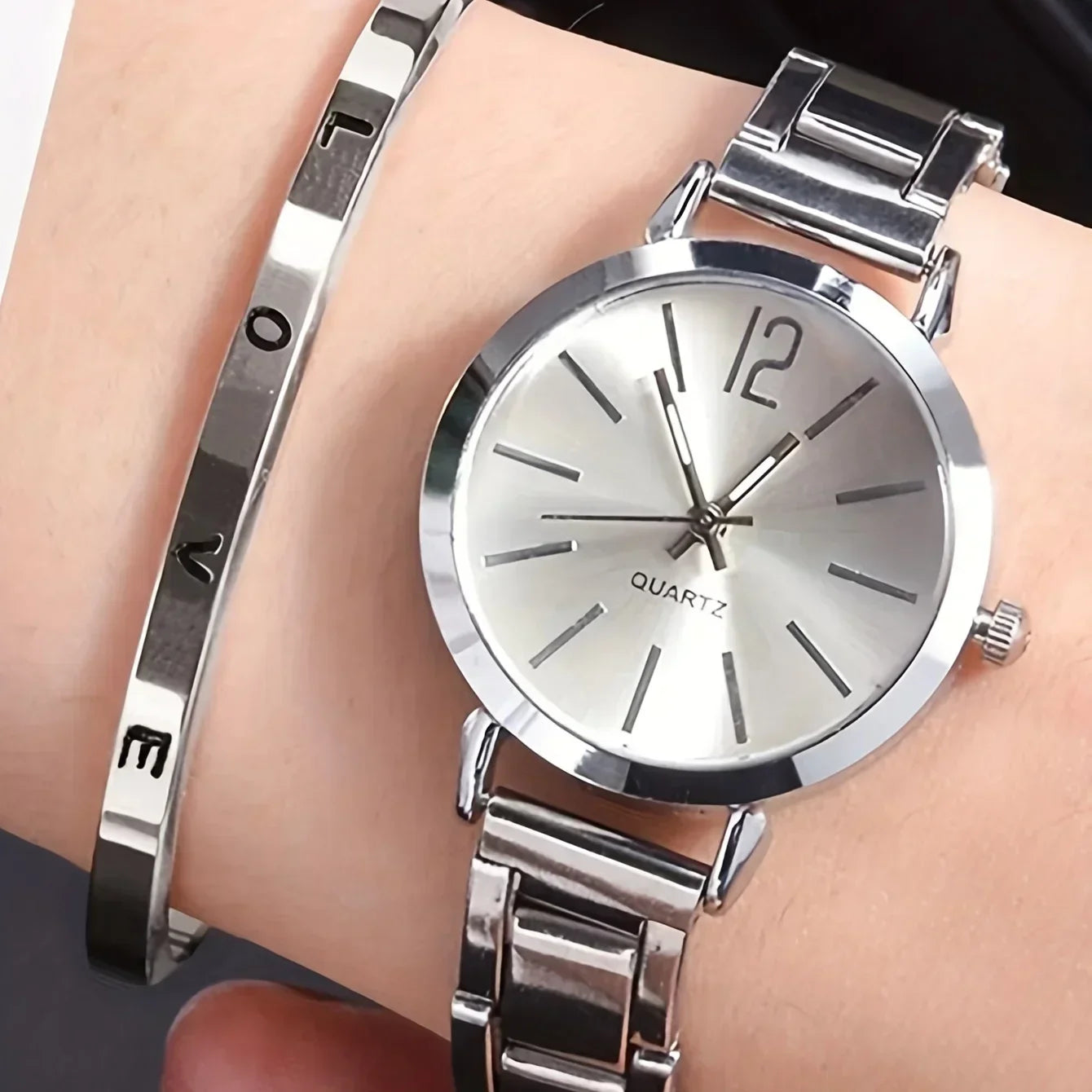 Elegant Watch & Bracelet Set