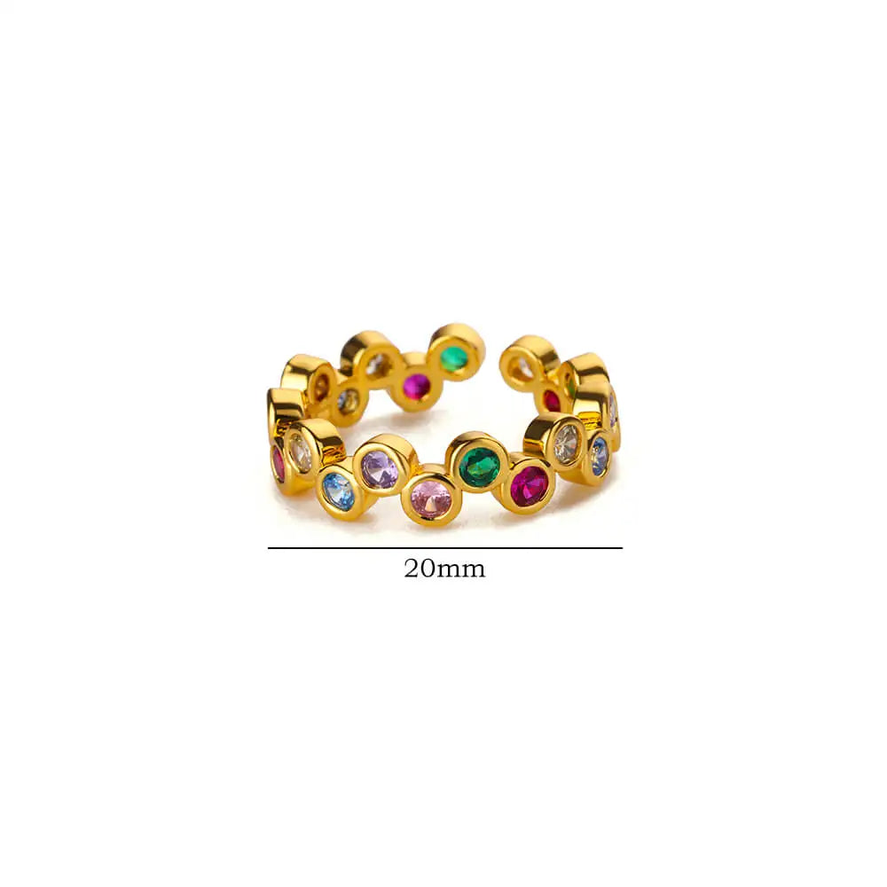 Golden Zircon Ring