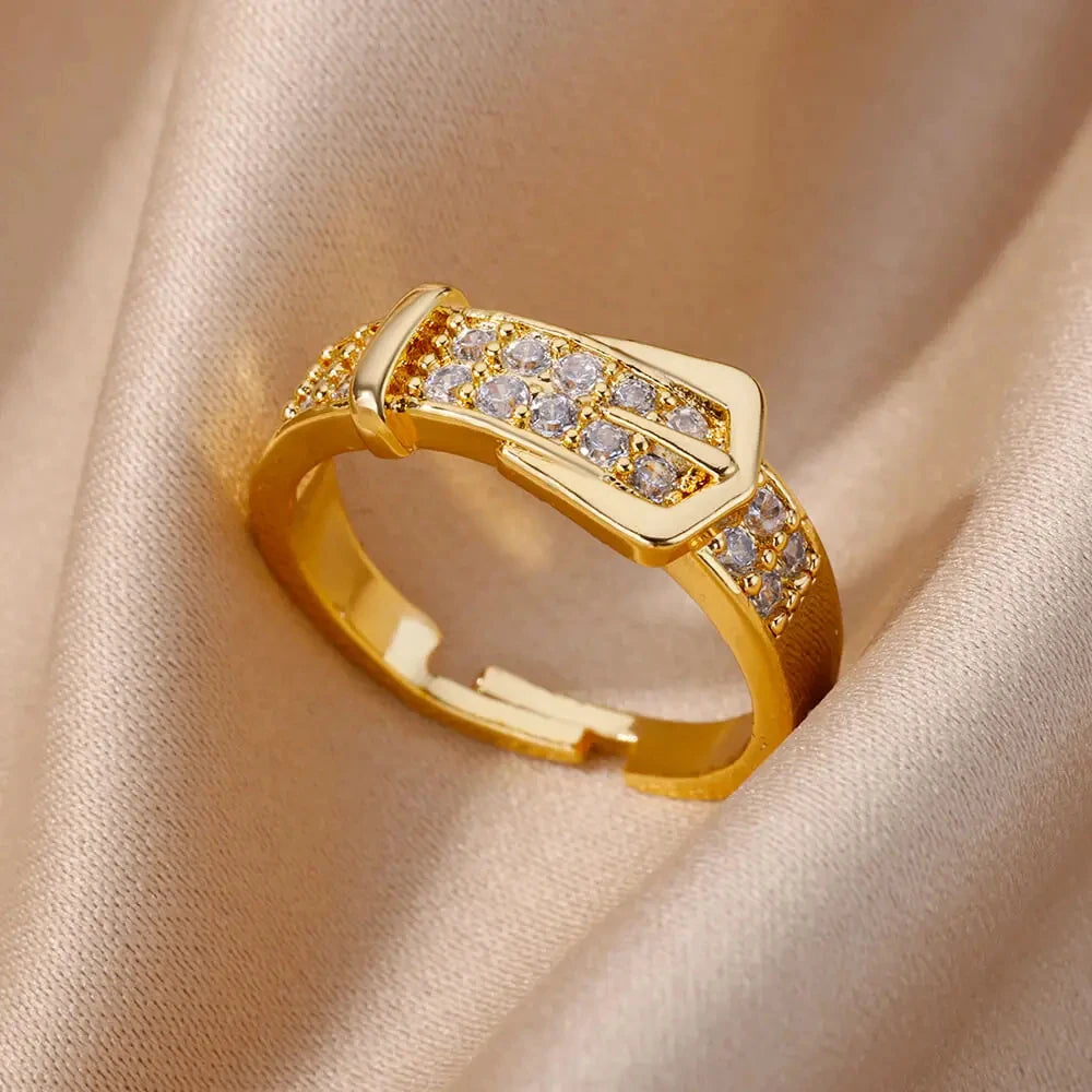 Adjustable Crystal Ring