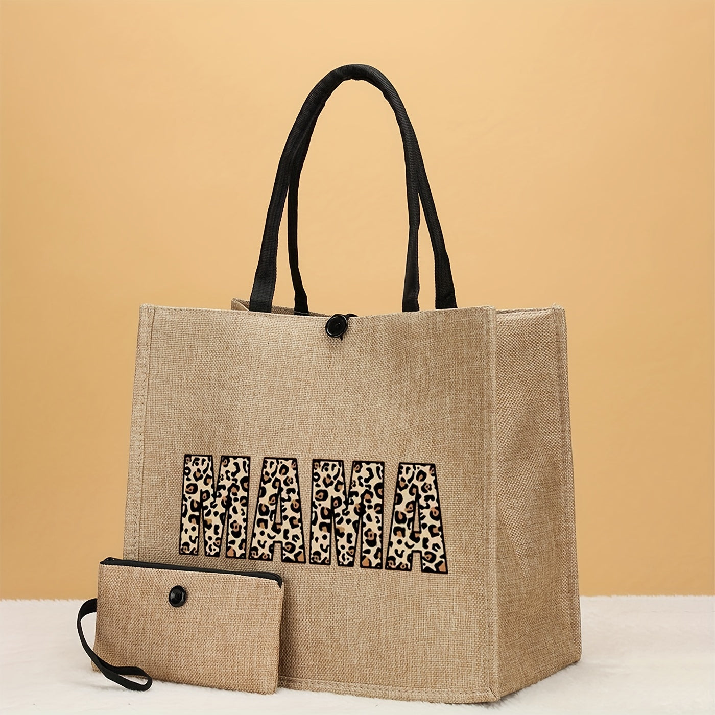 Letter & Heart Pattern Tote Bags (2pcs) + Mini Wallet – Fashion Gift for Women